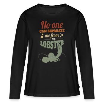 Personne ne peut me séparer de mon homard - T-shirt manches longues Premium bio Femme - noir - Devant - Julia (174cm)