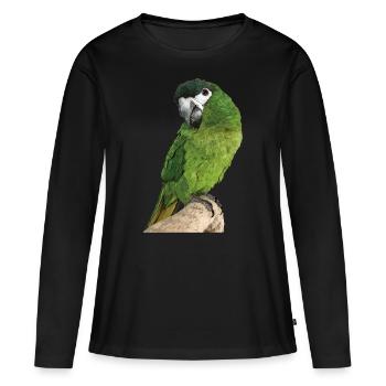 Le noble ara - T-shirt manches longues Premium bio Femme - noir - Devant - Julia (174cm)