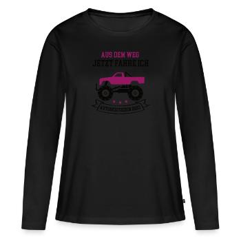 Autobesitzerin 2023 Führerschein Neues Auto PKW - Frauen Premium Bio Langarmshirt - Schwarz - Vorne - Julia (174cm)