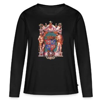 Armoiries de la Pologne et de la Lituanie de 1571 - T-shirt manches longues Premium bio Femme - noir - Devant - Julia (174cm)