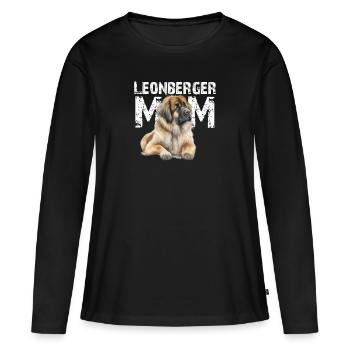 Leonberger - Frauen Premium Bio Langarmshirt - Schwarz - Vorne - Julia (174cm)
