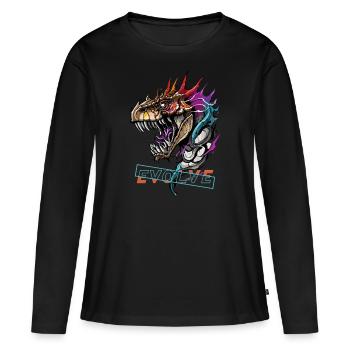 Dragon's Evolution Roar - Women's Premium Organic Long Sleeve Shirt - black - Front - Julia (174cm)