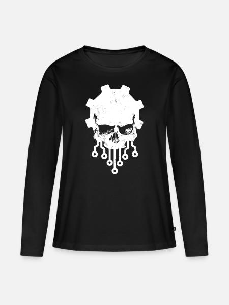 Informatik Computer - Frauen Premium Bio Langarmshirt - Schwarz