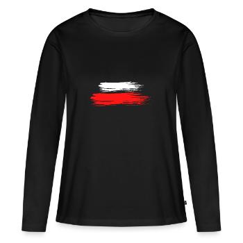 Long-distance route - Women's Premium Organic Long Sleeve Shirt - black - Front - Julia (174cm)