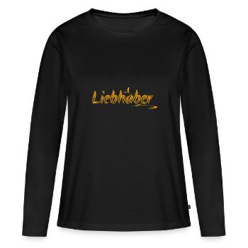 Geschenkidee Liebhaber - Frauen Premium Bio Langarmshirt - Schwarz - Vorne - Julia (174cm)
