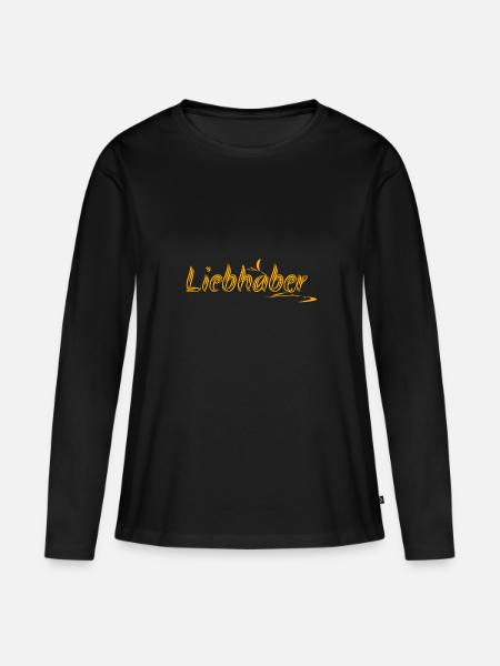 Geschenkidee Liebhaber - Frauen Premium Bio Langarmshirt - Schwarz