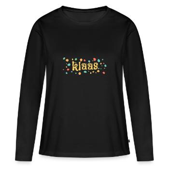 Taches de couleur klaas - T-shirt manches longues Premium bio Femme - noir - Devant - Julia (174cm)