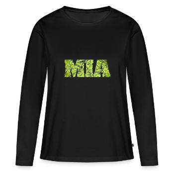 Cadeau Mia - T-shirt manches longues Premium bio Femme - noir - Devant - Julia (174cm)