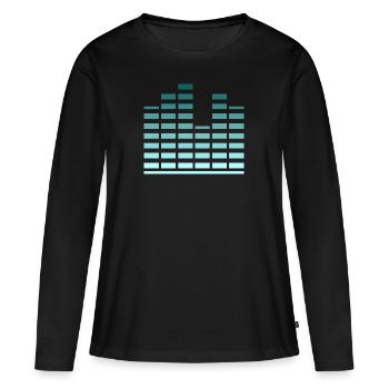 DJ - Beat Beat - T-shirt manches longues Premium bio Femme - noir - Devant - Julia (174cm)