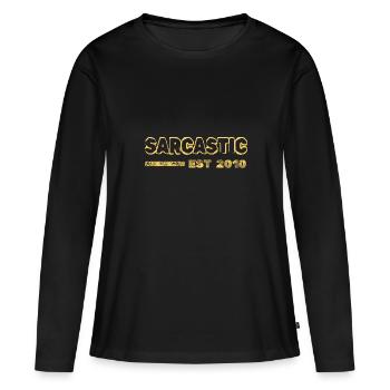 Sarcastique 2010 - T-shirt manches longues Premium bio Femme - noir - Devant - Julia (174cm)