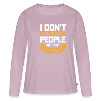 I Don't Manipulate People SPED Teacher - Women's Premium Organic Long Sleeve Shirt - dusky pink - Front - Julia (174cm)