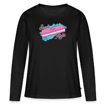 Rick And Morty Simple Rick's Wafer Cookie - Women's Premium Organic Long Sleeve Shirt - black - Front - Julia (174cm)