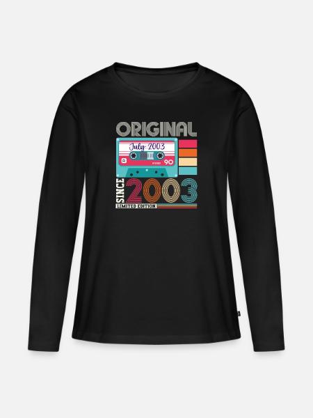 Original Juli 2003 19. Geburtstag Geschenk Herren - Ekologisk långärmad premium-T-shirt dam - svart