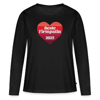 Beste Firmpatin 2025 Firmung Paten Tante Patin - Frauen Premium Bio Langarmshirt - Schwarz - Vorne - Julia (174cm)