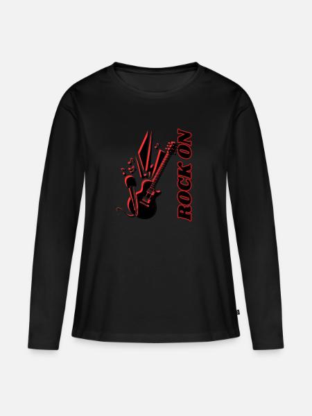 Stein auf 2 - Frauen Premium Bio Langarmshirt - Schwarz
