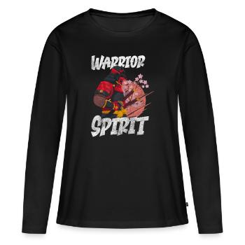 Combattant Épée Asiatique Ninja - T-shirt manches longues Premium bio Femme - noir - Devant - Julia (174cm)