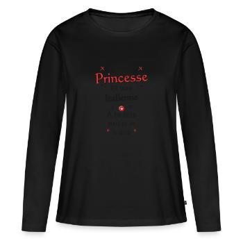 Italienische Prinzessin - Frauen Premium Bio Langarmshirt - Schwarz - Vorne - Julia (174cm)
