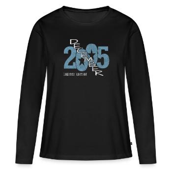 Décembre 2005 - T-shirt manches longues Premium bio Femme - noir - Devant - Julia (174cm)