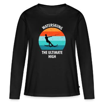 Water skis, water skis, water skiers - Women's Premium Organic Long Sleeve Shirt - black - Front - Julia (174cm)