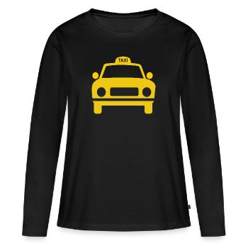 Chauffeur de taxi conducteur professionnel conducteur Schofför - T-shirt manches longues Premium bio Femme - noir - Devant - Julia (174cm)