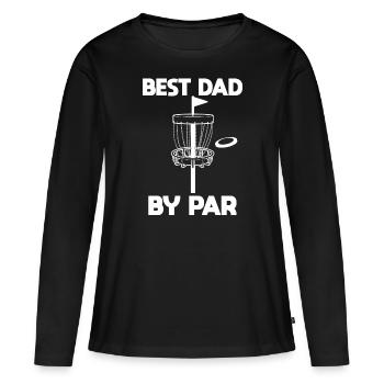 Best Dad By Par Papa Golfen Golfer - Frauen Premium Bio Langarmshirt - Schwarz - Vorne - Julia (174cm)
