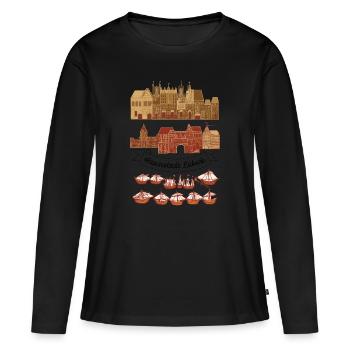 Lübeck - T-shirt manches longues Premium bio Femme - noir - Devant - Julia (174cm)