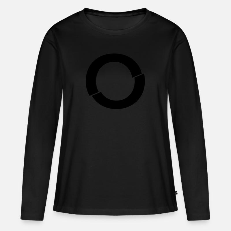O broken - Frauen Premium Bio Langarmshirt - Schwarz