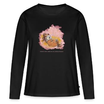 Thelwell - Pony is ill - Women's Premium Organic Long Sleeve Shirt - black - Front - Julia (174cm)