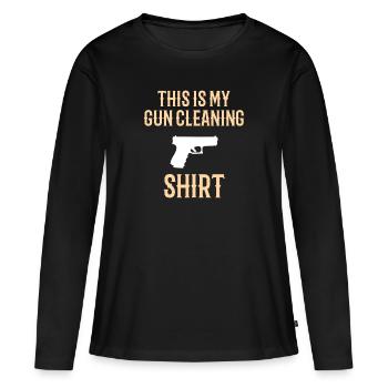 GUNS: Gun Cleaning - Women's Premium Organic Long Sleeve Shirt - black - Front - Julia (174cm)