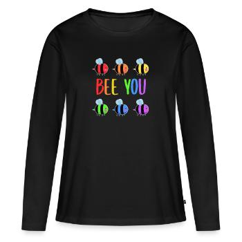 Gay Pride Homosexualité Gay Lesbienne Cadeau - T-shirt manches longues Premium bio Femme - noir - Devant - Julia (174cm)