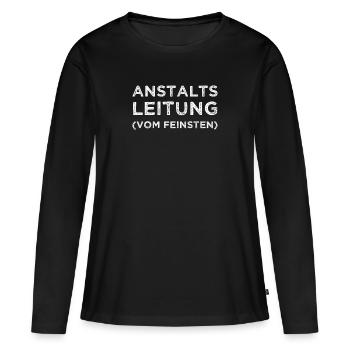 Anstaltsleitung Leitung Abteilungsleiter Geschenk - Frauen Premium Bio Langarmshirt - Schwarz - Vorne - Julia (174cm)
