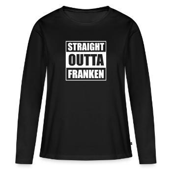 Franke Franken Fränkisch Oberbayern Papa Geschenk - Frauen Premium Bio Langarmshirt - Schwarz - Vorne - Julia (174cm)