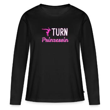 Turnen Kunstturnen Bodenturnen Geschenk - Frauen Premium Bio Langarmshirt - Schwarz - Vorne - Julia (174cm)