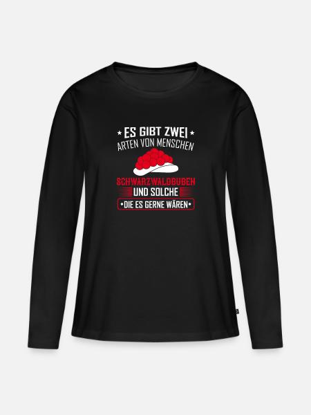 Schwarzwaldbub Schwarzwälder Schwarzwald Geschenk - Frauen Premium Bio Langarmshirt - Schwarz
