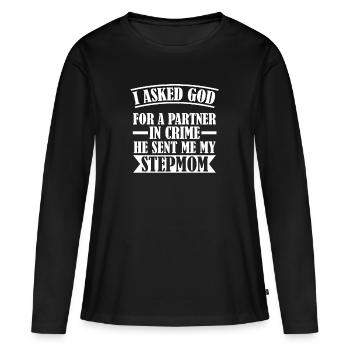 Stiefmutter Stiefmutter Bonus Mama Geschenk - Frauen Premium Bio Langarmshirt - Schwarz - Vorne - Julia (174cm)