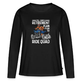 Quad-tour quad quad cadeau - T-shirt manches longues Premium bio Femme - noir - Devant - Julia (174cm)
