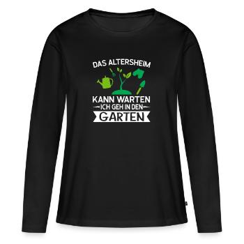 Gartenarbeit Gärtner Gartenarbeiter Geschenk - Frauen Premium Bio Langarmshirt - Schwarz - Vorne - Julia (174cm)