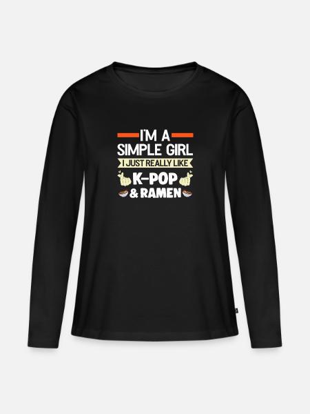 K-Pop-K-Pop-Merch K-Pop-Waren Geschenk - Frauen Premium Bio Langarmshirt - Schwarz