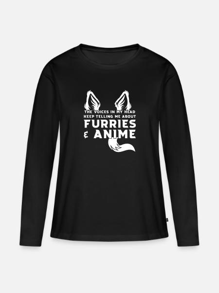 pelzig & anime pelzig Anime Geschenk - Frauen Premium Bio Langarmshirt - Schwarz