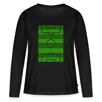 Terrain de football - T-shirt manches longues Premium bio Femme - noir - Devant - Julia (174cm)