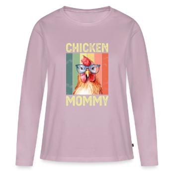 Chicken Chickens - Women's Premium Organic Long Sleeve Shirt - dusky pink - Front - Julia (174cm)