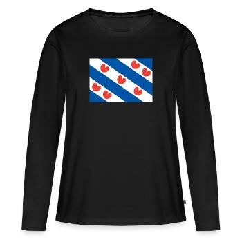 Frisian flag - Women's Premium Organic Long Sleeve Shirt - black - Front - Julia (174cm)