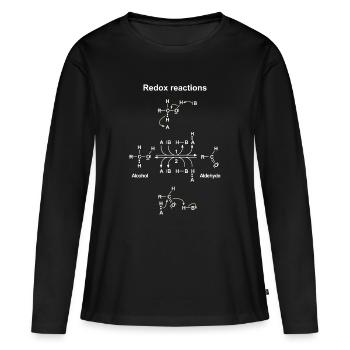Redox réaction d'oxydoréduction - T-shirt manches longues Premium bio Femme - noir - Devant - Julia (174cm)