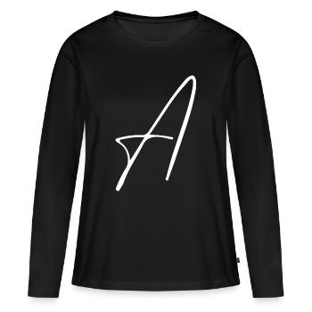 A - T-shirt manches longues Premium bio Femme - noir - Devant - Julia (174cm)