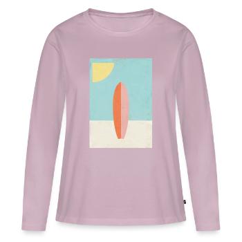 Brandung - Frauen Premium Bio Langarmshirt - Altrosa - Vorne - Julia (174cm)