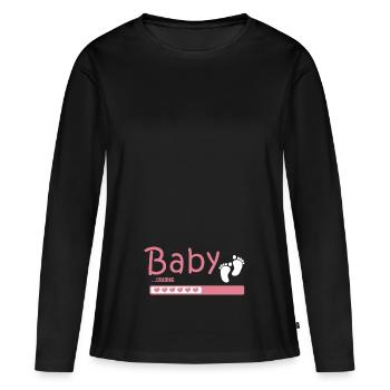 Mum! Pregnant! Pregnancy! Parents! Birth! - Women's Premium Organic Long Sleeve Shirt - black - Front - Julia (174cm)