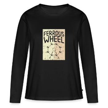 La grande roue de la chimie ! - Cadeau - T-shirt manches longues Premium bio Femme - noir - Devant - Julia (174cm)