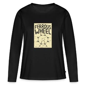 La grande roue de la chimie ! - Cadeau - T-shirt manches longues Premium bio Femme - noir - Devant - Julia (174cm)