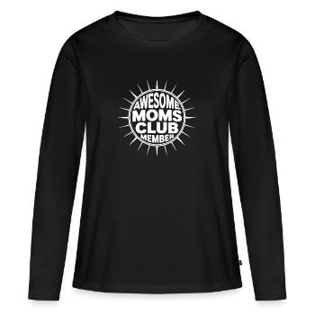 Club of Moms Awesome Moms Club - Women's Premium Organic Long Sleeve Shirt - black - Front - Julia (174cm)