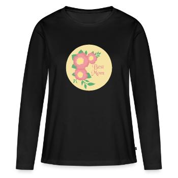 Best mom 21 - Frauen Premium Bio Langarmshirt - Schwarz - Vorne - Julia (174cm)